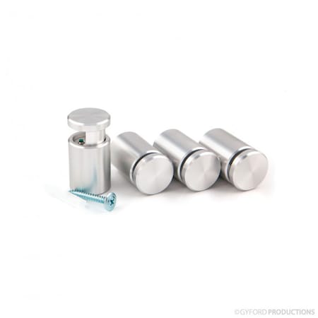 Gyford Décor Round Standoffs, Aluminum Clear Anodized SOK-PEG9